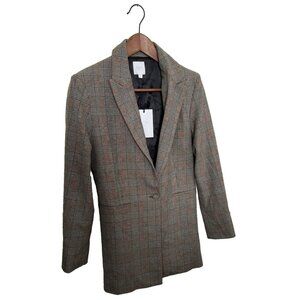 SEN Collection Chelsea Plaid Blazer One Button Size Small NWT